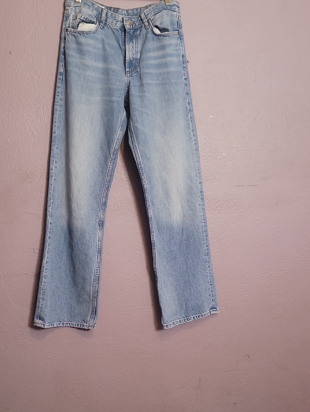 Zara Light Blue Straight-Leg Women's Jeans